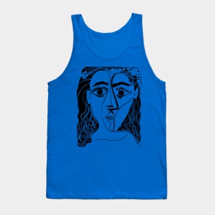 Picasso Woman's head #6 black line Tank Top